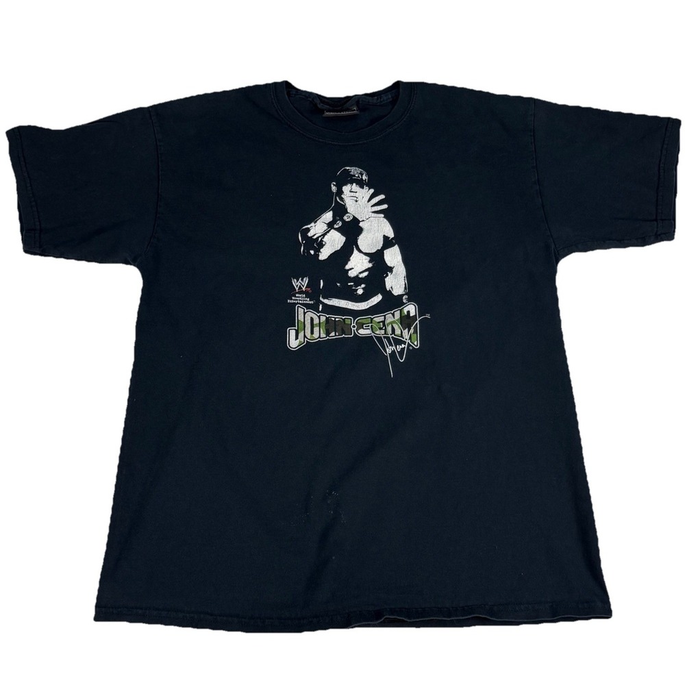 Steve And Barry's WWE John Cena L Wrestling Black T Shirt Mens Size Large Unisex